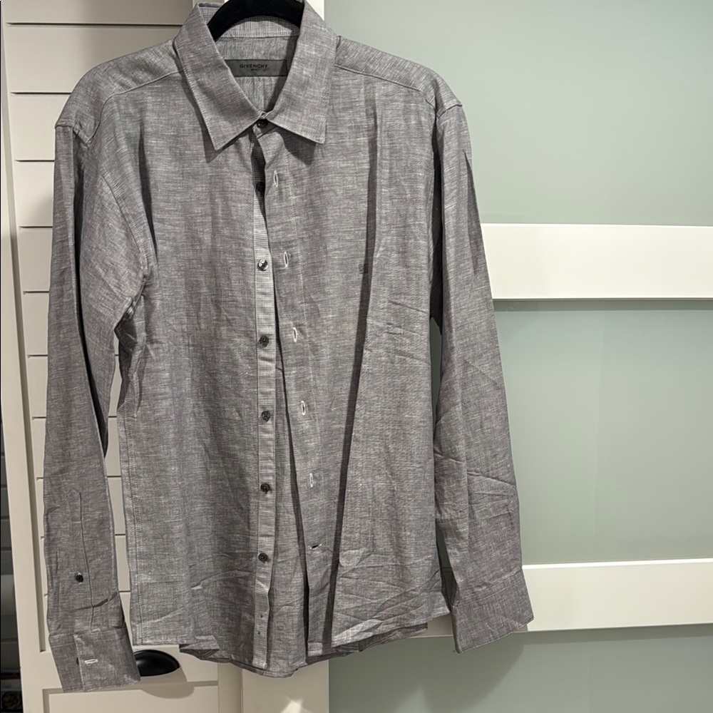Men's Givenchy Gray linen Shirt size M